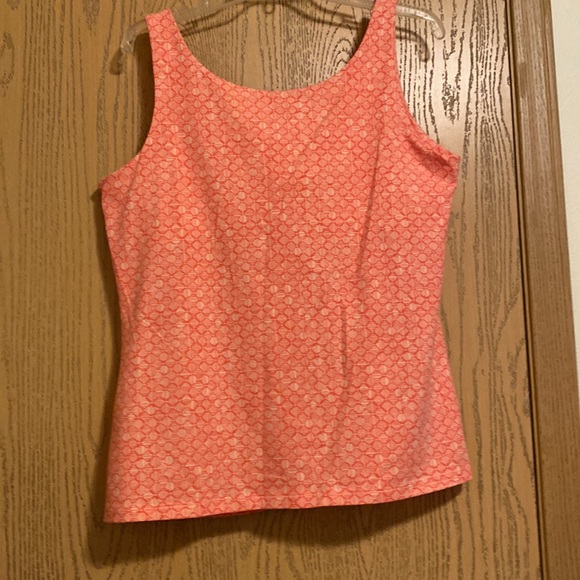 NWT Basic Editions Orange Stretchy Tank Top with built in Bra, size XL - Picture 2 of 5